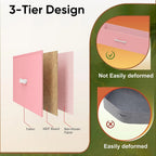 Dresser for Bedroom Pink Bedroom Dresser with LED Lights and Charging Station, 8 Long Fabric Drawers Dressers, Tall Wide Chest