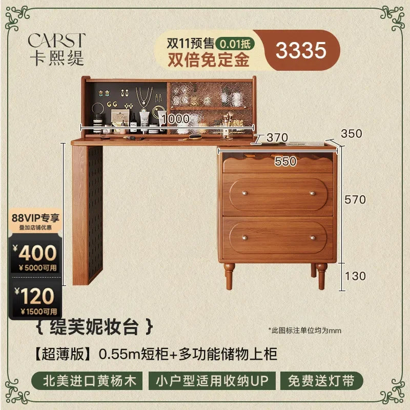 Modern Mirror Lights Large Commercial Storage Organizer Dressers Makeup Vanities Elegent Unique Nordic Coiffeuse Home Furniture