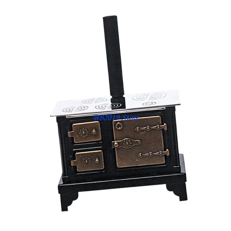 Q0KB Realistic Kitchen Stove Furnishings Set Furniture Play Doll House Decoration