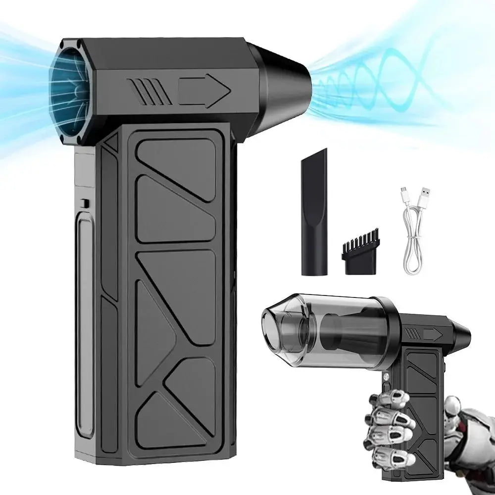 130000 RPM Mini Turbo Jet Fan with LED Light Brushless Motor Electric Air Blower Digital Display High-speed Electric Air Duster