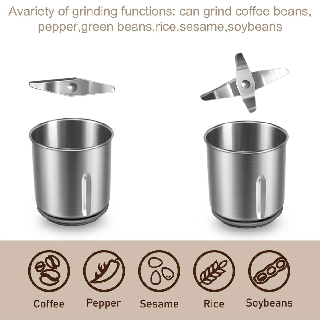 Detachable Electric Coffee Grinder Dry&Wet 2 In 1 Grass Nuts Herbs Grains Pepper Spice Flour Mill Coffee Beans Grinde Sonifer