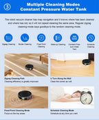 Liectroux L200 Robot Vacuum Cleaner Max 4000Pa Suction Smart Mapping 230ml Electric Control Water Tank