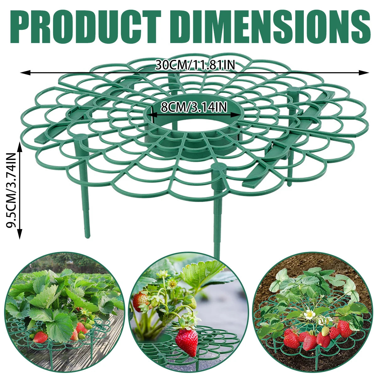 10Pcs Strawberry Supports Strawberry Frame Holder Balcony Planting Rack Plant Flower Stand for Home Garden Decor Supplies