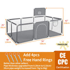 PANGDUBE Baby Playground Playpen for Baby and Toddlers Thicken Steel Pipes & Cloth Baby Fence Play Park Baby Activity Fence