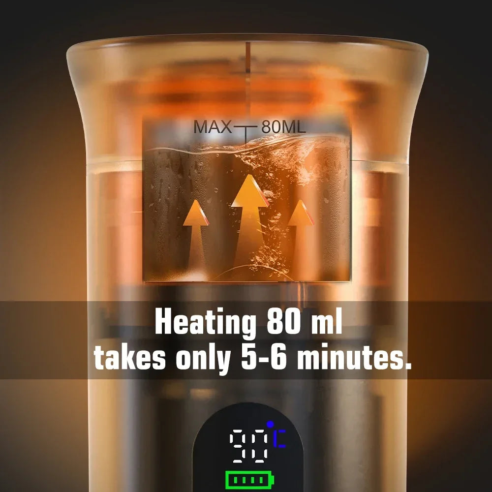 Foombthe Portable Espresso Coffee Machine With Digital Display 3-in-1 Capsule Coffee Maker for Car & Home Camping Coffee Maker