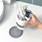 ✔4-Compartment Utensil Holder with Drainage Tray,Multifunctional Kitchen Cutlery Organizer for Chopsticks,Spoons,Brushes