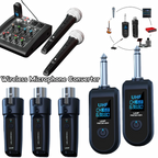 Professional Microphone Wireless Converter XLR Transmitter Receiver For Dynamic/Condenser Mic Guitar Audio Mixer PA System