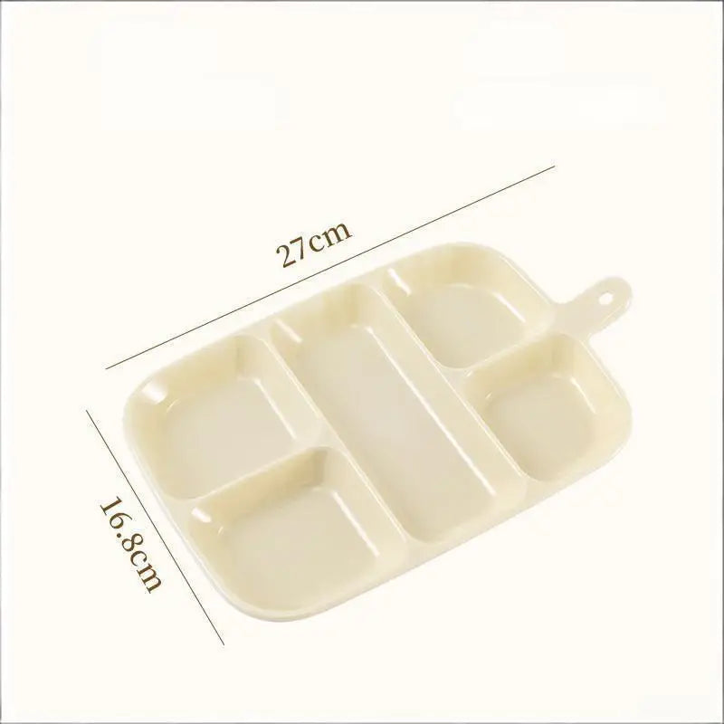 Kitchen Scallion Ginger Garlic Side Dish Compartmentalized Storage Tray 5 Grids Hot Pot Preparation Ingredients Divided Plate