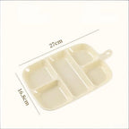 Kitchen Scallion Ginger Garlic Side Dish Compartmentalized Storage Tray 5 Grids Hot Pot Preparation Ingredients Divided Plate