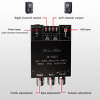 ZK-1002T CS8673E Bluetooth 5.0 HIFI 2.0 Channel Power Audio Stereo Amplifier Board 2*100W Module TREBLE Bass Note Tuning AMP