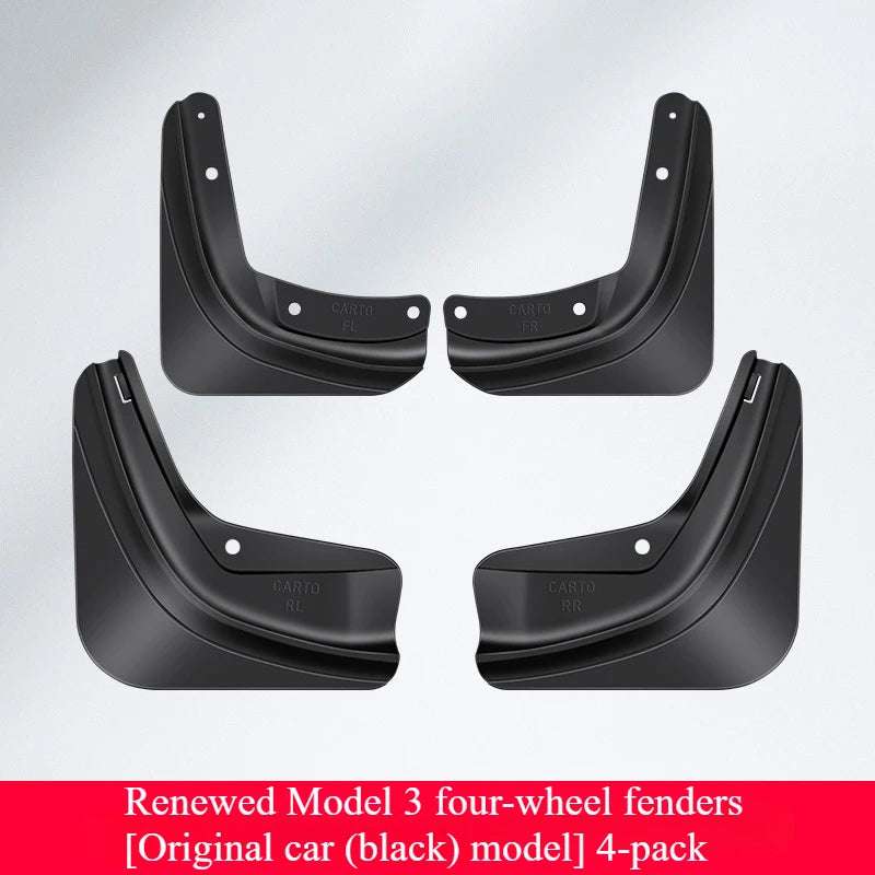 Car Wheel Mud Flaps for Tesla Model 3+ Highland Model Y Splash Guards MudFlaps Front Rear Fender New Upgrade Mudguards Protector