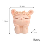 Cute Animal Planter for Succulents Air Plants Funny Flower Pots Fairy Garden Decor Figurines Pencil Holder Home Table Decoration