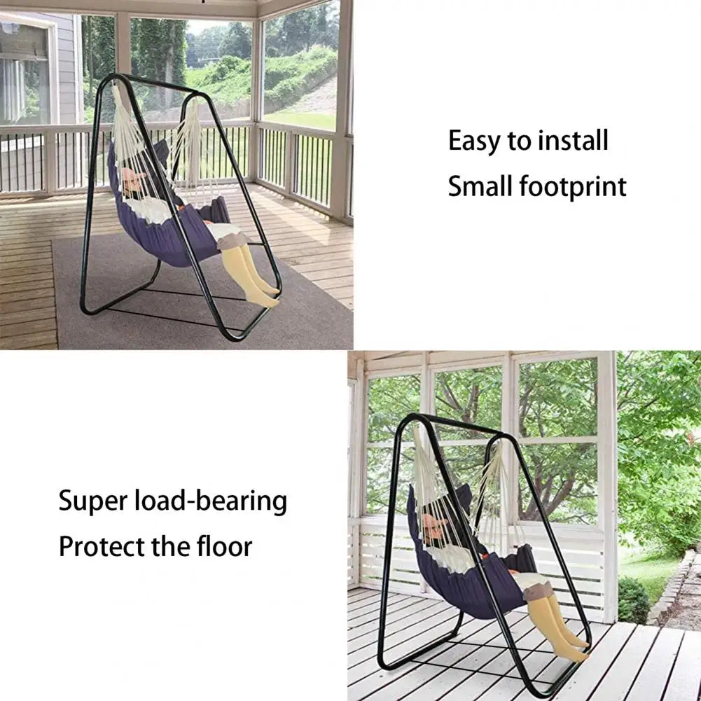A-Shaped Metal Hammock Chair Stand - Heavy Duty, Anti-Deform Swing Seat Rack (Stand Only) | AlluCanFind