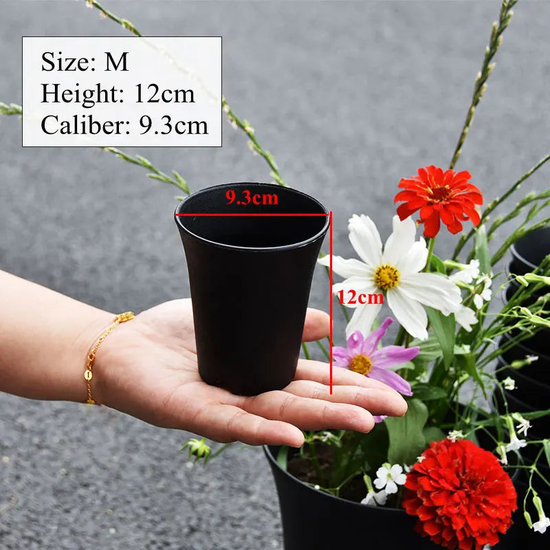 10pcs Thickened Flowerpot High-Waisted Round ，Plant Pot Reusable Succulents Plant Vientiane Basin Home Office Decor Garden Tool