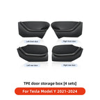 YZ For Tesla Model Y Model 3 Highland 2024 Tesla Door Side Storage Box Front Rear Side Interior Storage Modification Accessories