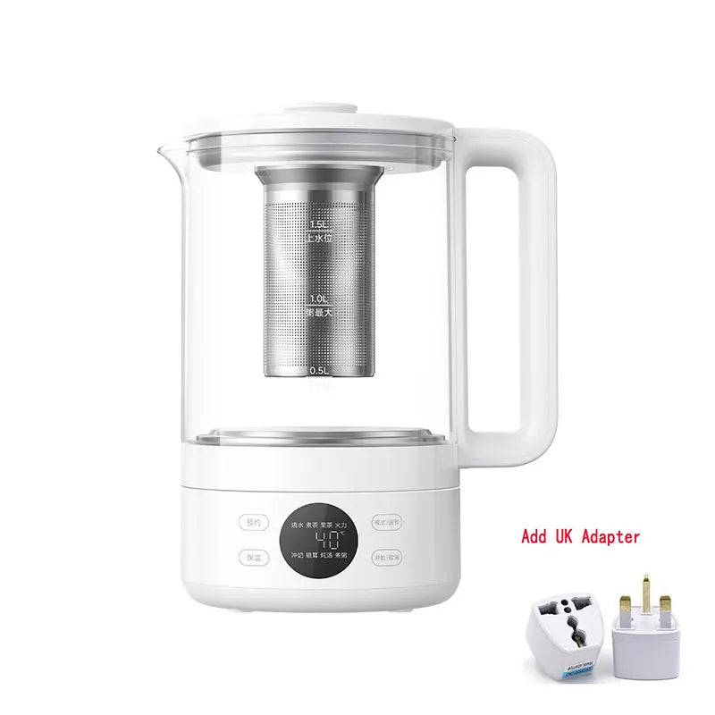 New Xiaomi Mijia Multi functional Health Kettle S1 1.5L 1000W High Borosilicate Glass Body 316L Stainless Steel Heating Plate