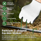 10/200pc Landscape Staples U-Shaped Garden Pins Garden Stakes Staples Heavy Duty Yard Lawn Tent Stakes Securing Pegs For Weed Ba