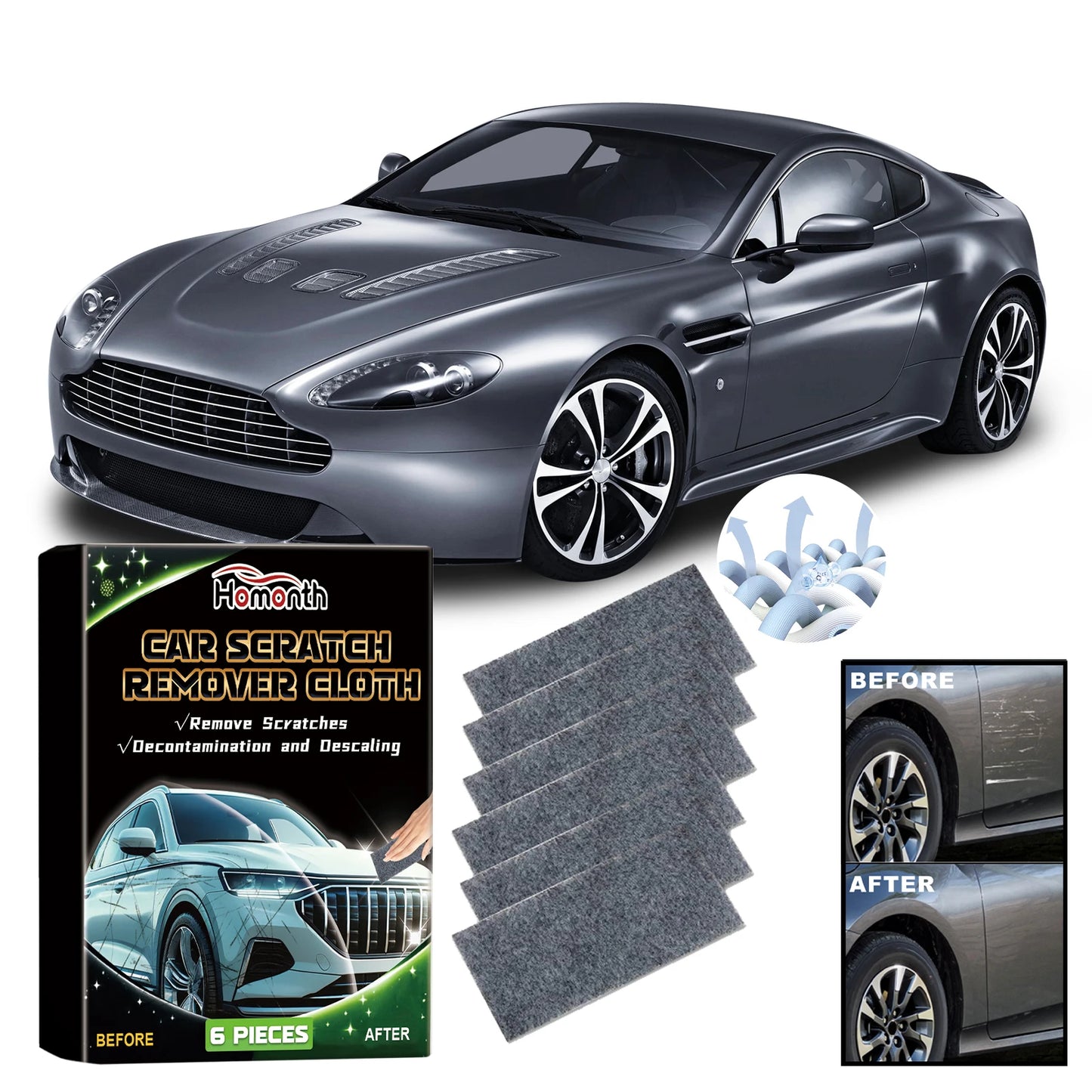 High Quality Car Scratch Remover Cloth Quickly  Effectively Repair Scratches Auto Paint Repair Maintenance Grinding Clean Cloth