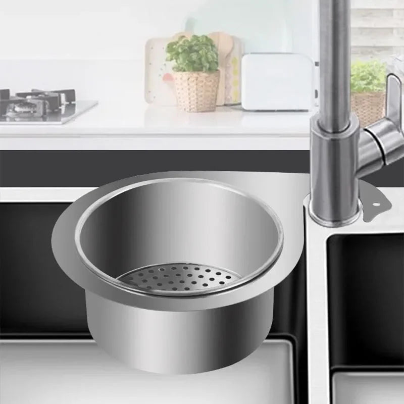 1-10PCS Swan Drainage Blue Stainless Steel Sink Filter Basket Kitchenware Storage Basket Hanging Drainage Rack Sink Organiser
