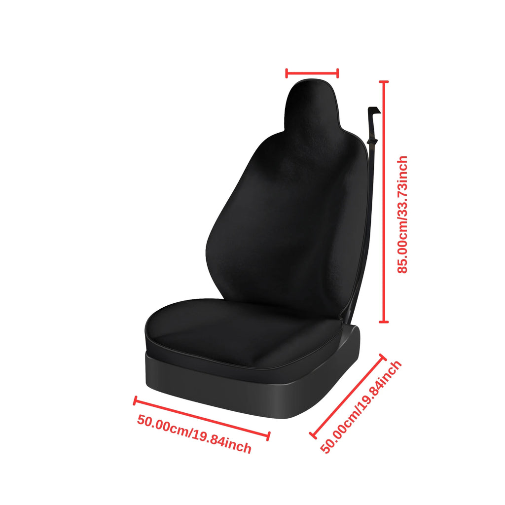 Seat Cover For Tesla Model 3 / Y Front Seat Cover Spring Summer White/Black 4mm Thick Polyester Fiber Car Interior Accessories