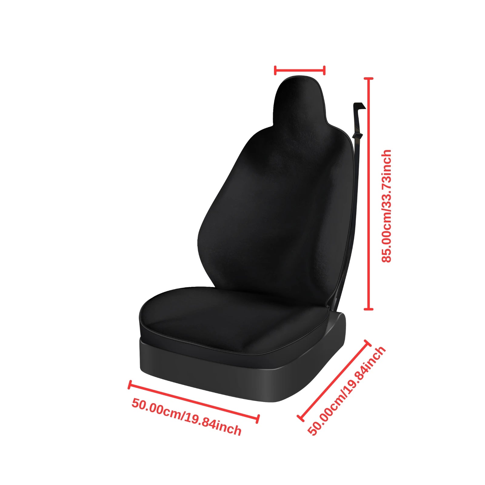 Seat Cover For Tesla Model 3 / Y Front Seat Cover Spring Summer White/Black 4mm Thick Polyester Fiber Car Interior Accessories