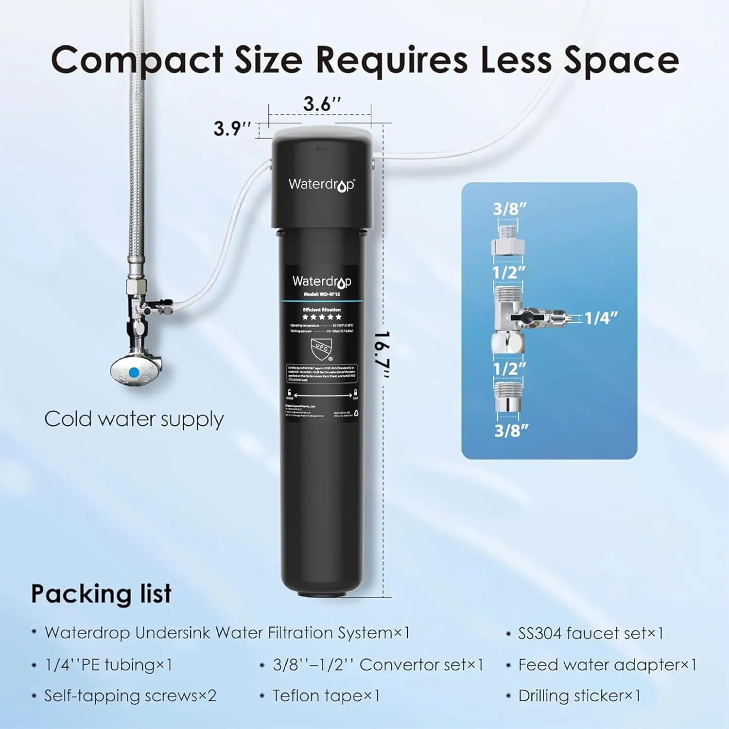 Waterdrop 15UB Under Sink Water Filter System