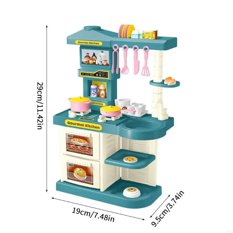 Complete Kitchen Toy Set With Multiple Accessories And Storage Box Designed For Kids Pretend PlayImagination And Learning A2UB