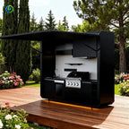 Customized New Design Stainless Steel Outdoor Kitchen Cabinets Modern Kitchen With Stove Bbq Grill Set