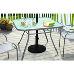 22lb Black Round Coated Resin Patio Umbrella Base, Holds Patio Umbrellas Securely