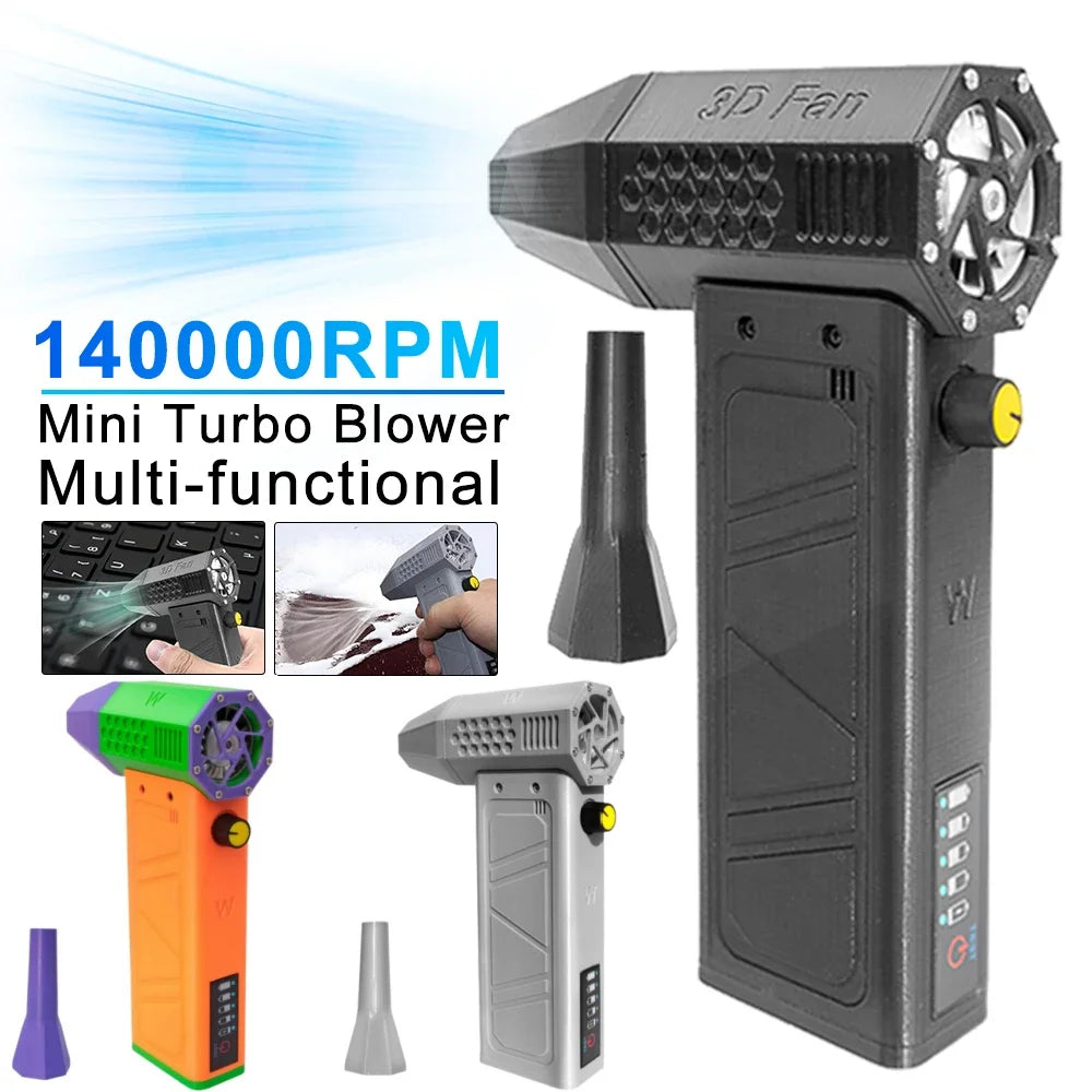 Turbo Jet Fan Powerful Air Blower 140000RPM 52m/s Electric Blower Brushless Motor Handheld Duct Fan High-Performance Cyclone 송