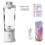 Electric Portable Juicer Mixer 600ml Mini Electric Juicer USB Rechargeable Fresh Fruit Machine Milkshake Smoothie Blender Mixing