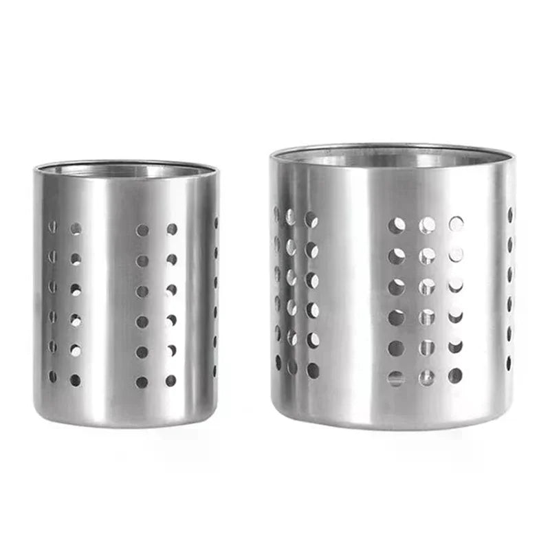 Kitchen Storage Basket Stainless Steel Cutlery Holder Chopstick Storage Holder Organizer Container Drainer Spoon Fork Chopsticks