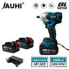JAUHI 520N.M Brushless Electric Impact Wrench Cordless Electric Wrench 1/2 Inch Screwdriver Power Tools For Makita 18V Battery