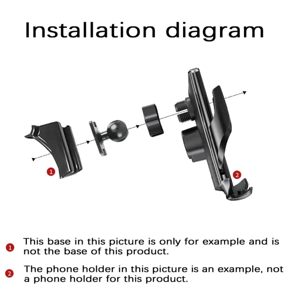 Car Phone Holder For AUDI A6 C8 A7 2019 2020 2021 2022 2023 2024 Special Fixed Bracket Base Wireless Charging Accessories