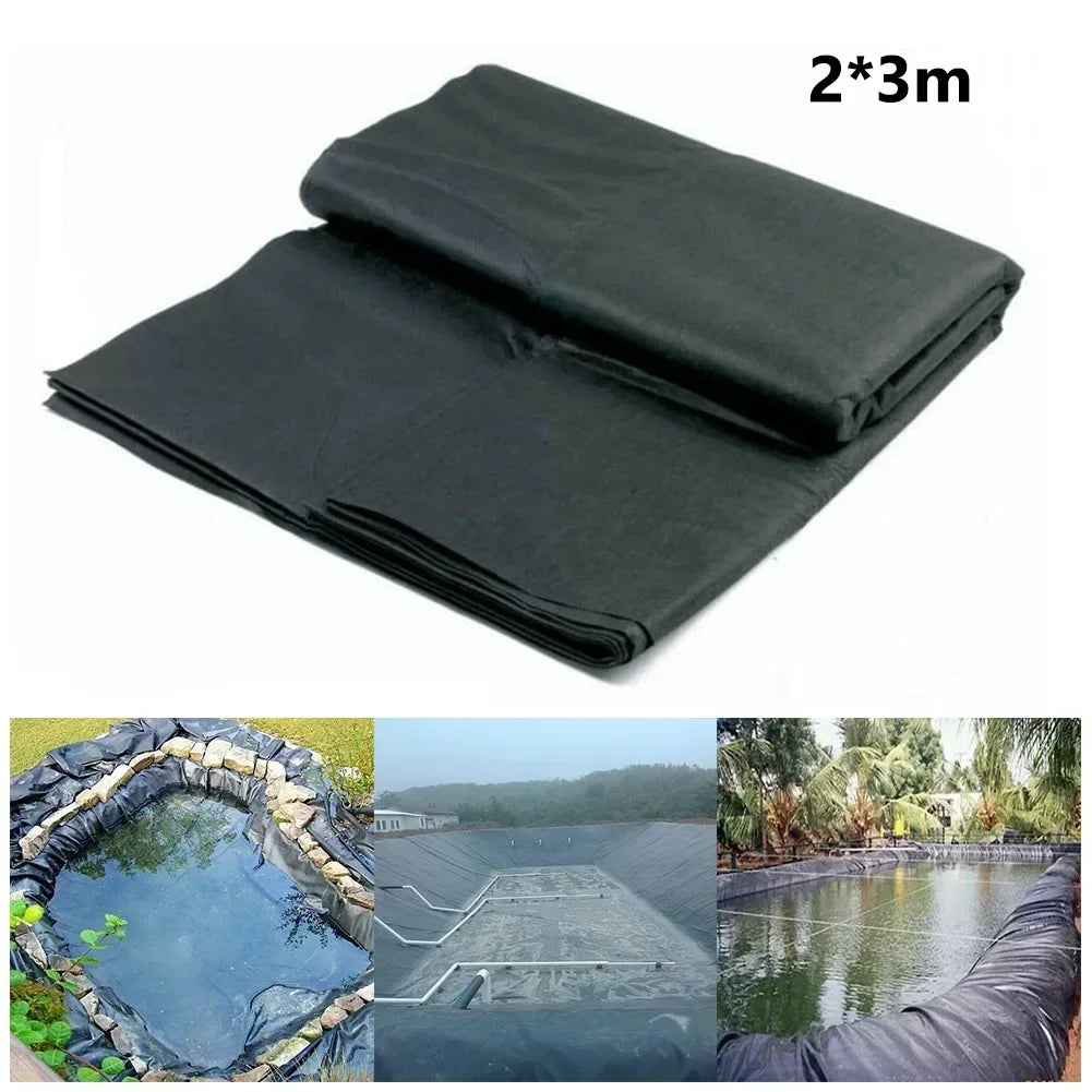 Fish Pond Liner Pond Membrane Black Clearance Durable Flexible Garden Liner Cloth PE Membrane Patio Pools Fountains