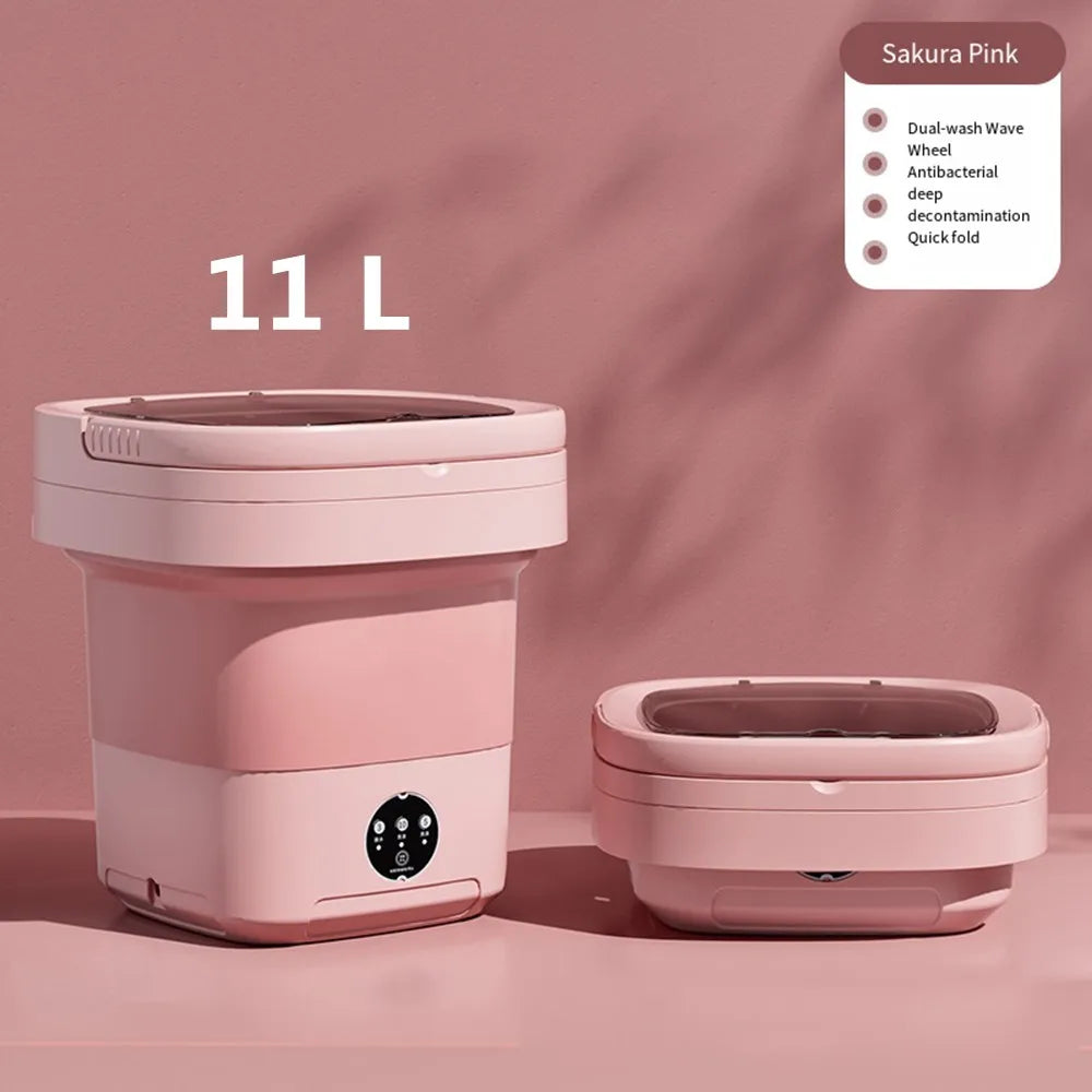 6L 11L Folding Portable Washing Machine Big Capacity with Spin Dryer B