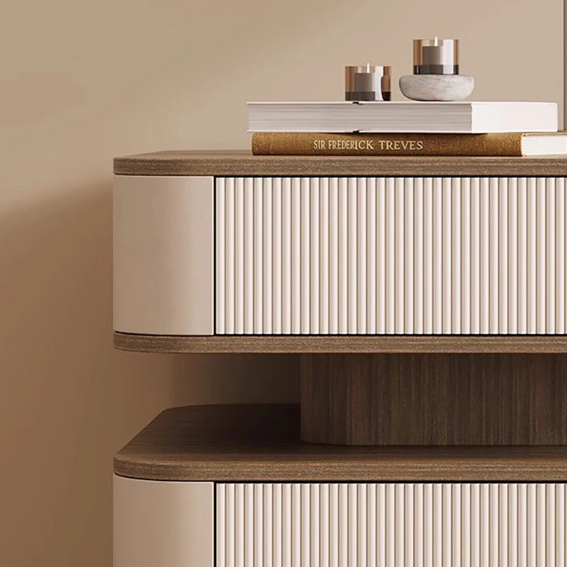 Minimalist Modern Aesthetic Bedside Table With Drawers Design Storage Nightstand Space Saving Mesa De Noche Bedroom Furniture