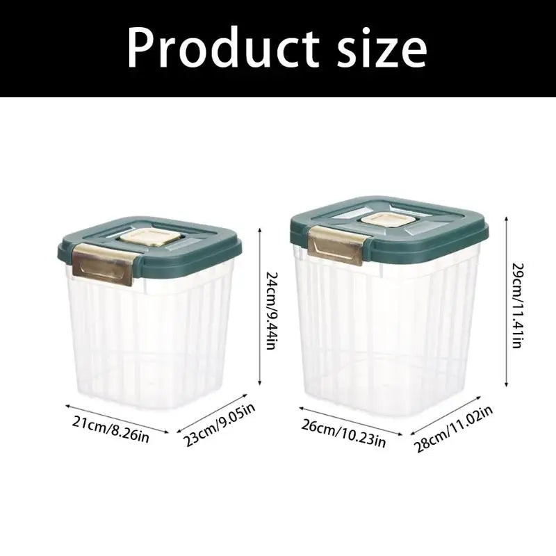 E8BD Large Capacity Clear Kitchens Storage Bin Wide Mouth for Effortlessly Filling