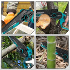 YOFIDRA Brushless 8 Inch Electric Chainsaw Cordless Rechargeable Woodworking Garden Pruning Saw Tool For Makita 18V Battery Pin
