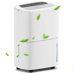 HOMCOM 20L/Day Dehumidifier with Continuous Drainage, 5L Water Tank, Timer