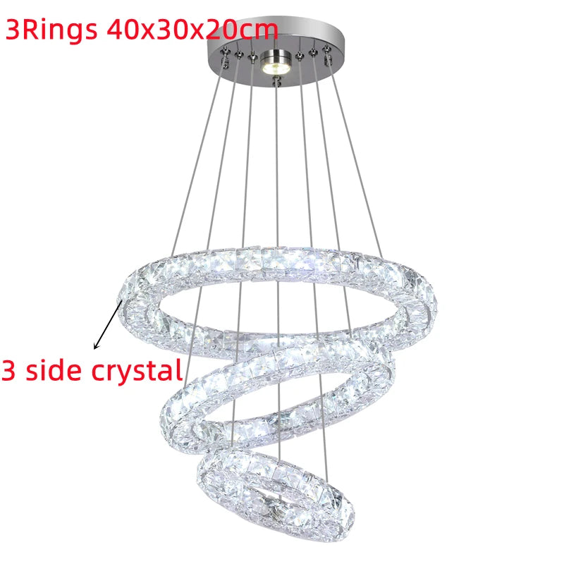 Crystal Pendant Lights Hanging Ceiling Lamps For Dining Room Nordic Modern Chandeliers For Living Room 2021 Indoor Lighting Home