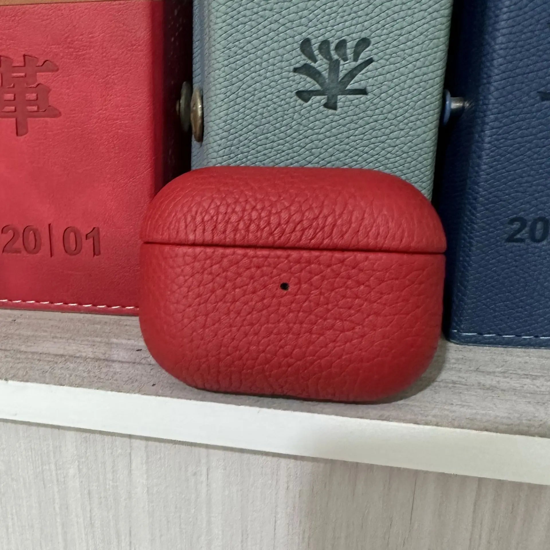 For AirPods Pro 3 Lychee Pattern Cowhide Leather Case for Airpods 4 3 2 1 Pro All-inclusive Earphone Protection Handmade Cover