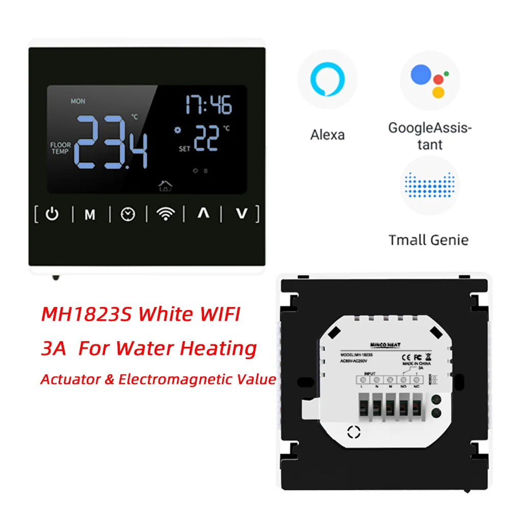 110V 120V 230V All Touch Screen Temperature Controller Thermoregulator Black Back Light Electric Heating Room Thermostat