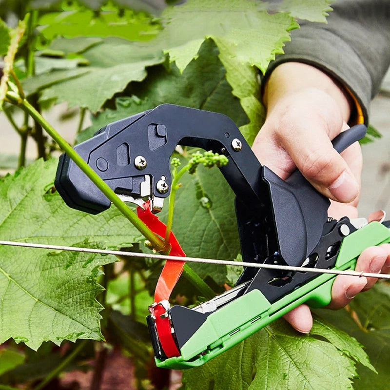 New Upgrade Plant Vine Tying Machine Gardening Tapetool Tapener Tape And Staple for Vegetable Grape Tomato Pepper Plant Support