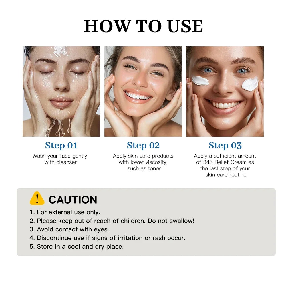 345 Relief Cream – Moisturizing, Soothing & Blemish Care Solution