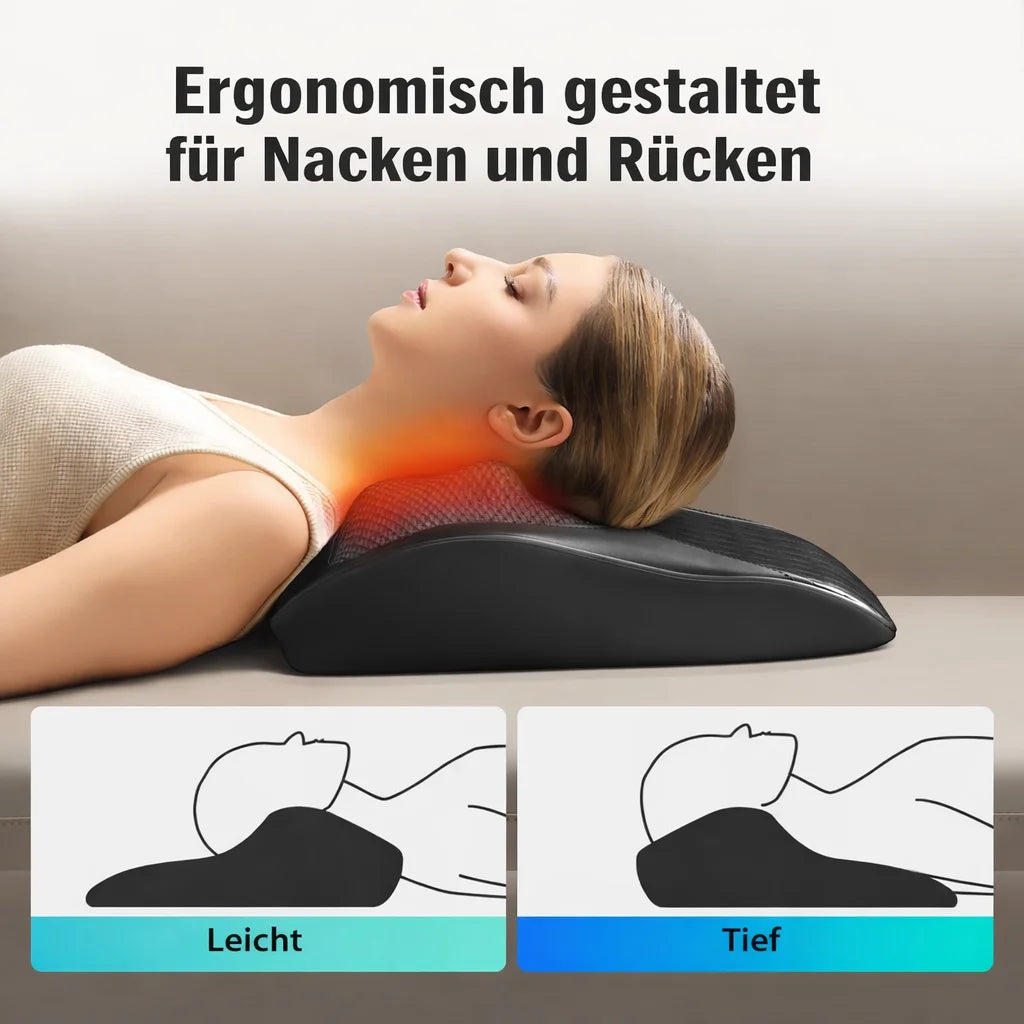 Electric Massage Neck Pillow Shiatsu Head  3 Speed Adjustment Body Back Waist Massager Car with Heating Vibrating Massage Relax