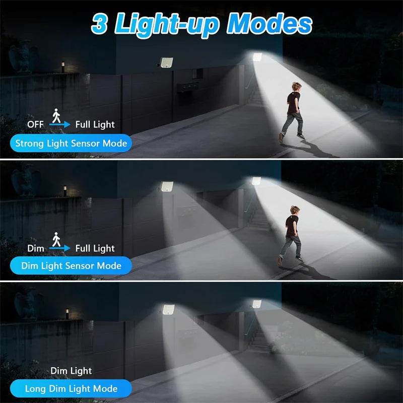 256 LED Solar Motion Sensor Security Lights - Waterproof Outdoor Flood Lights | AlluCanFind