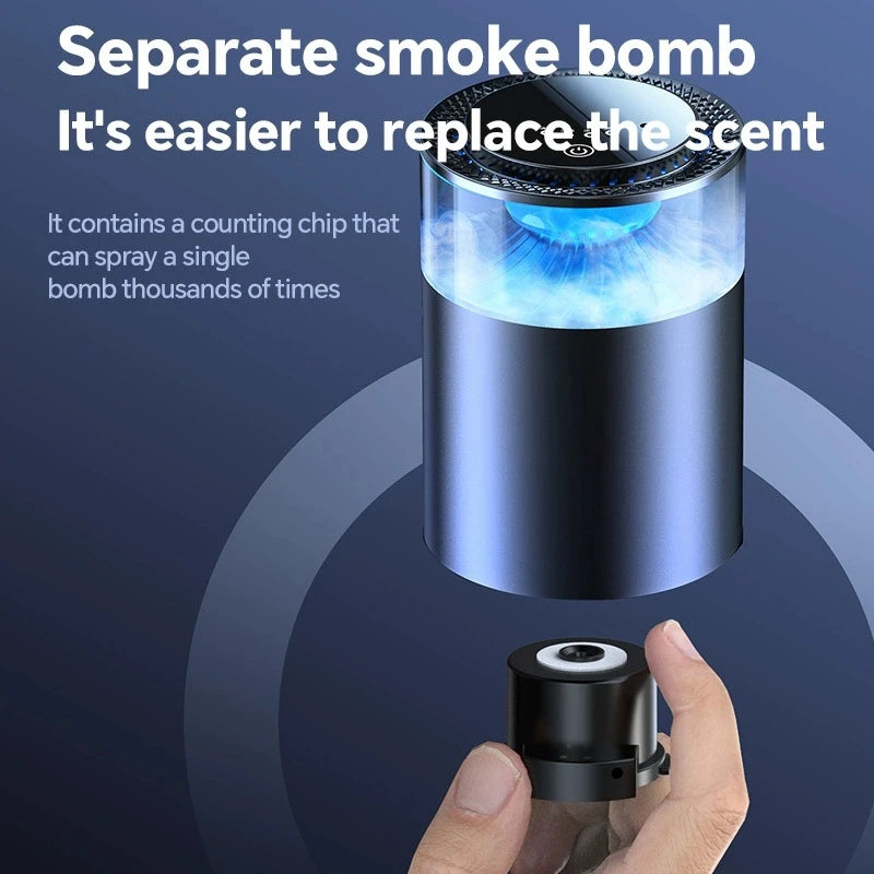 Smart Induction Car Aromatherapy Diffuser Auto On/Off Mist Maker Fogger Portable USB Rechargeable Fragrance Diffuser with Light