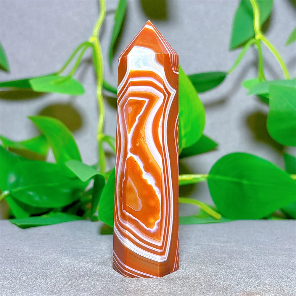 Carnelian Tower Crystal Natural Stone Quartz Home Decoration Minerals Reiki Craft Gifts Energy Healing Meditation Spiritual Love