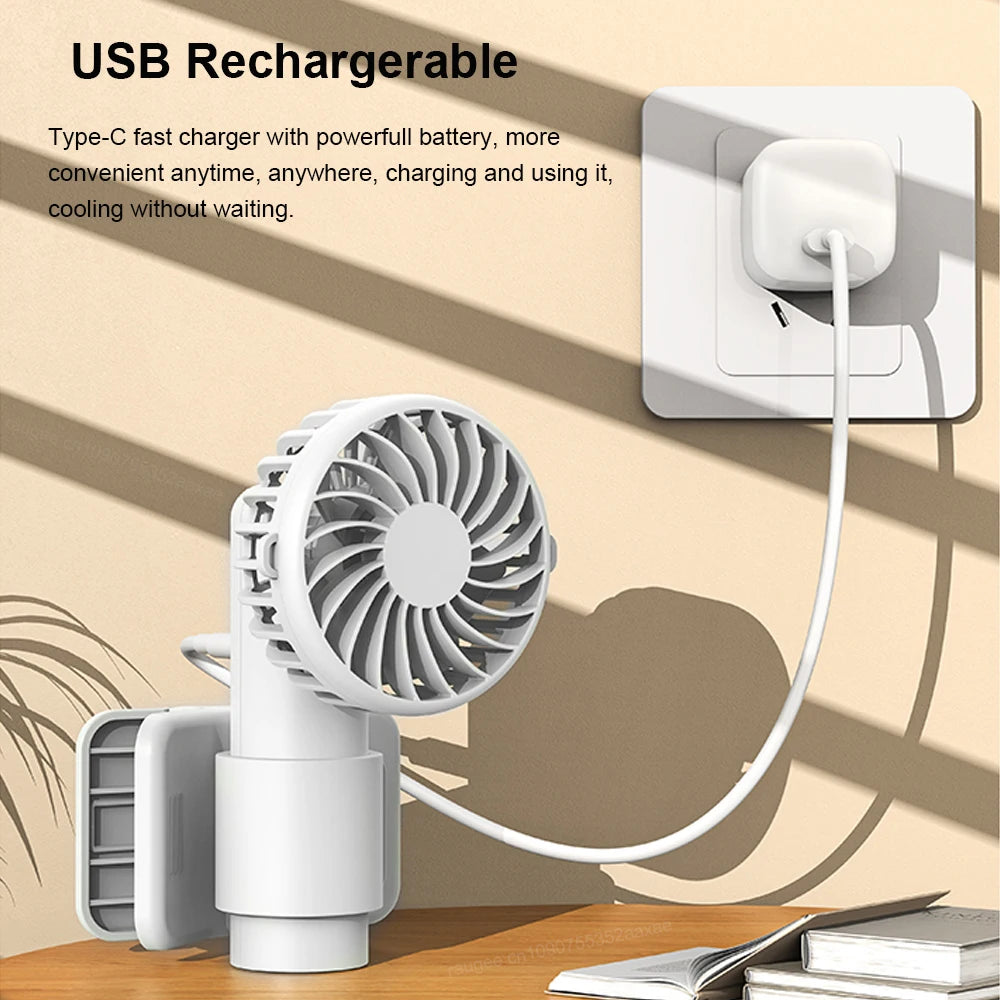 Mini Clip Fan Portable Clip on Umbrella Fan Backpack Waist Fan For Out